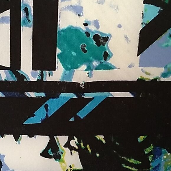 Beautiful Bold Blue/Black Fit & Flare Dress. - Picture 10 of 11